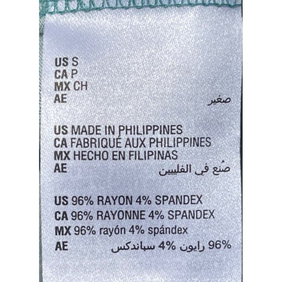 Style & Co. Womens On Off Knit Faded Turquoise Ruffle Hem and Sleeve Top S - Picture 7 of 7